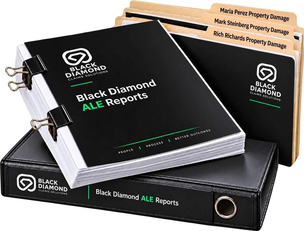Black Diamond ALE Reports binder and case folders